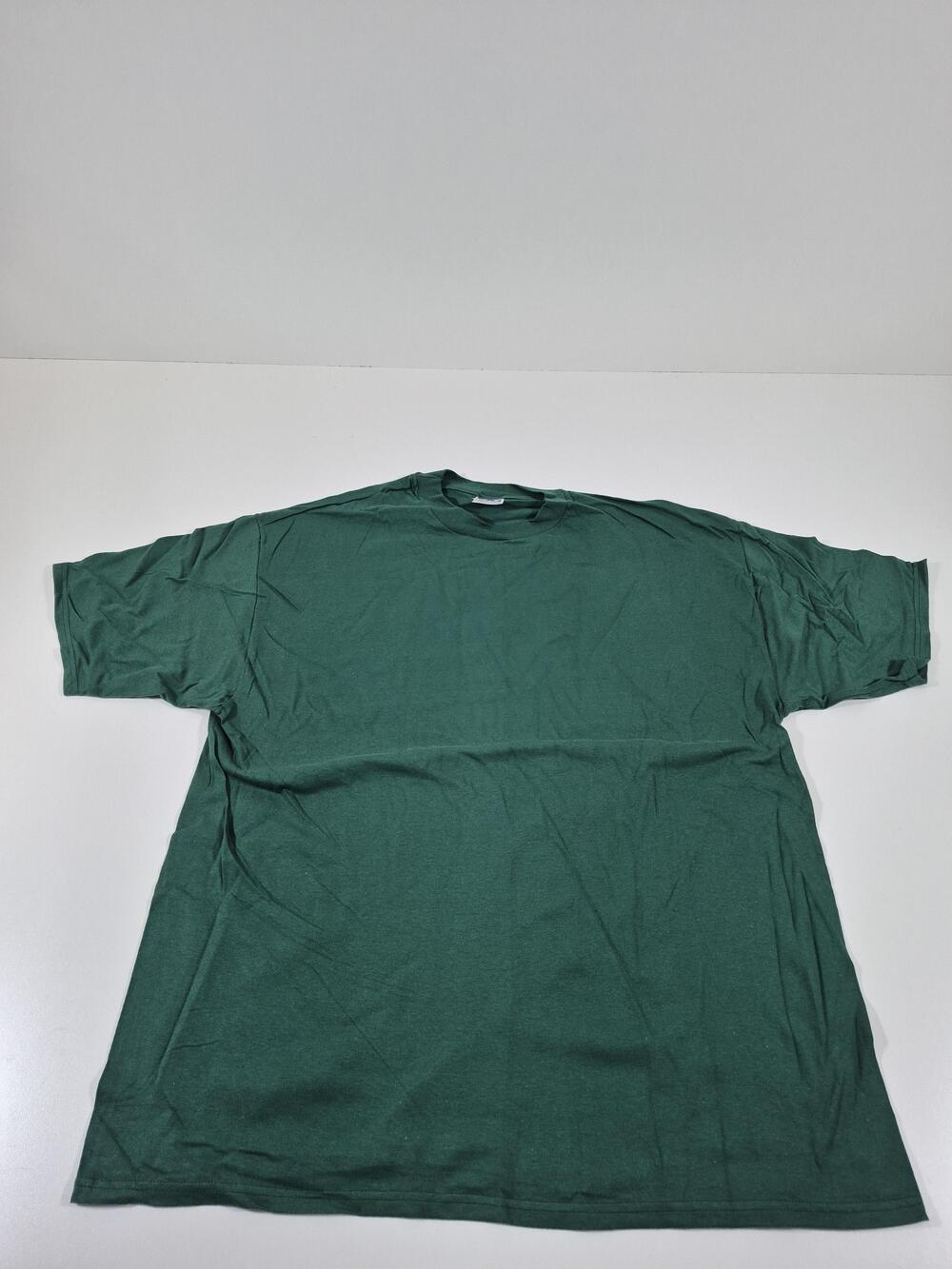 VTG Hanes Beefy-T Shirt Men's 2XL Green Short Sleeve Cotton Tee USA Blank 90's